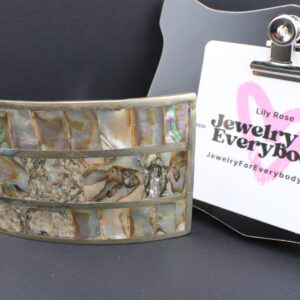 Handcrafted Abalone Silver Belt Buckle