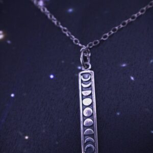 Moon Phases Bar Necklace